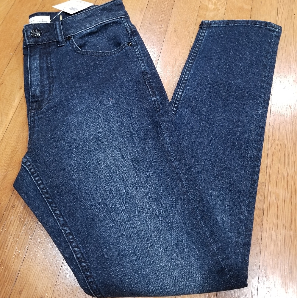 NEW!! KATE SPADE High Waisted Denim Broome Street Sz 26 NWT - Picture 3 of 6